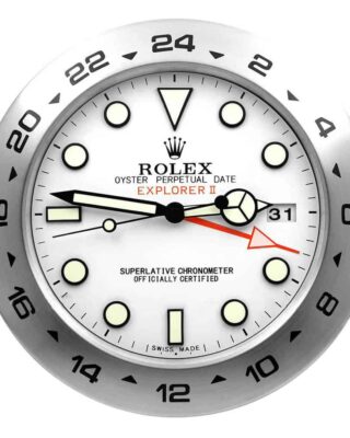 WALL CLOCK – EXPLORER 2 WHITE Perspective View