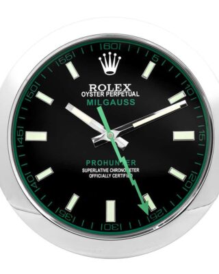 WALL CLOCK – MILGAUSS BLACK Perspective View