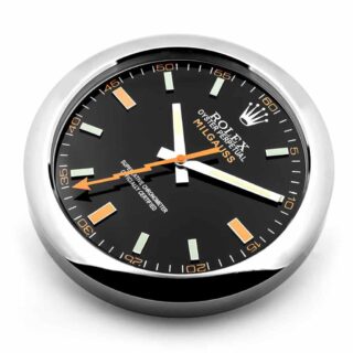 WALL CLOCK – MILGAUSS BLACK/ORANGE Perspective View