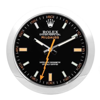 WALL CLOCK – MILGAUSS BLACK/ORANGE Angle Detail