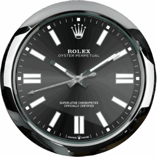 WALL CLOCK – OYSTER PERPETUAL BLACK
