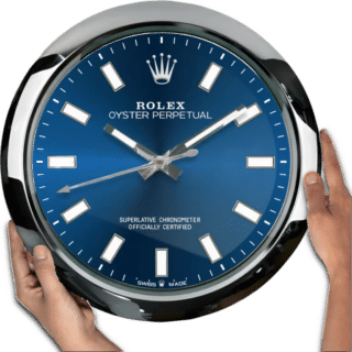 WALL CLOCK – OYSTER PERPETUAL BLUE Perspective View