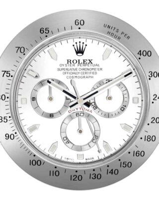 WALL CLOCK – DAYTONA SILVER Perspective View