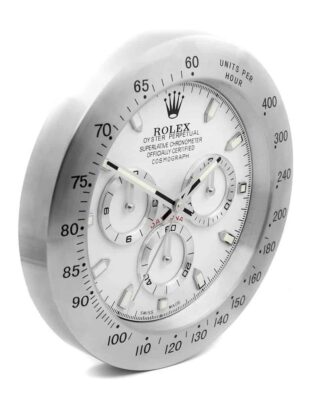 WALL CLOCK – DAYTONA SILVER