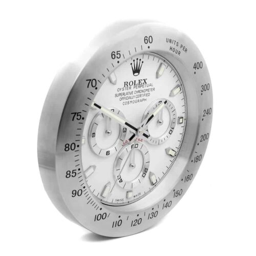 WALL CLOCK – DAYTONA SILVER