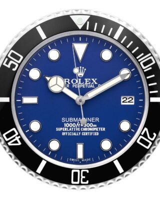 WALL CLOCK – SUBMARINER BLACK/BLUE Perspective View