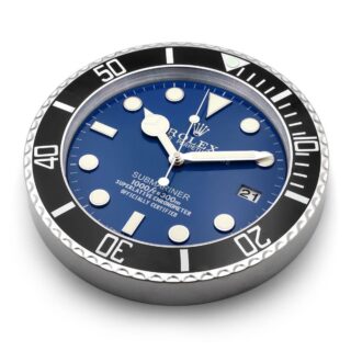 WALL CLOCK – SUBMARINER BLACK/BLUE Angle Detail