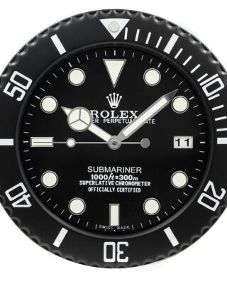 WALL CLOCK – SUBMARINER BLACK Perspective View