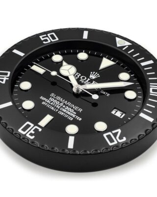 WALL CLOCK – SUBMARINER BLACK Angle Detail