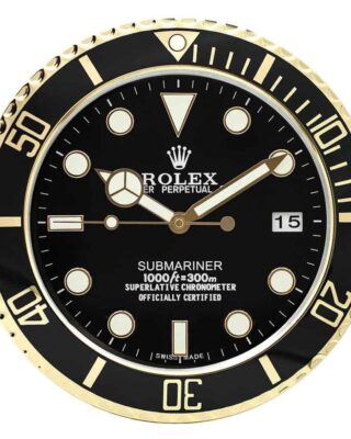 WALL CLOCK – SUBMARINER GOLD Perspective View