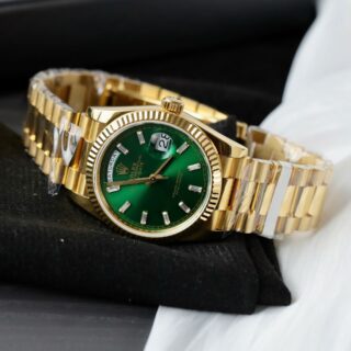 Day-Date Fluted Bezel Green Dial Presidential Bracelet