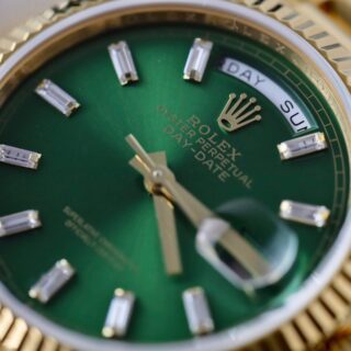 Day-Date Fluted Bezel Green Dial Presidential Bracelet
