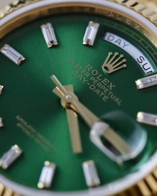 Day-Date Fluted Bezel Green Dial Presidential Bracelet