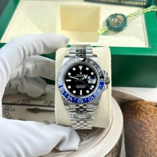 GMT Master II Batgirl Black Dial Blue And Black Bezel Jubilee Bracelet