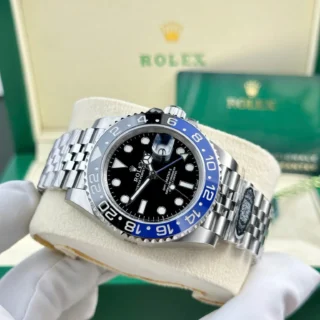 GMT Master II Batgirl Black Dial Blue And Black Bezel Jubilee Bracelet