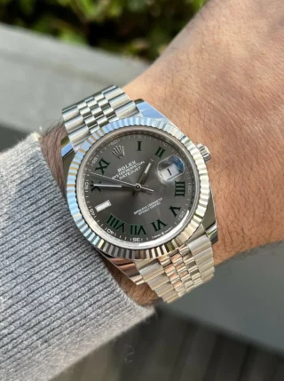 Superclone Datejust Rhodium Dial 126334 "Wimbledon" Flutted / Jubilee Product Detail