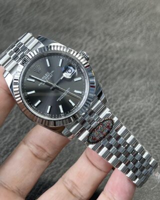 Superclone Datejust Rhodium Dial 126334 Jubilee Angle Detail