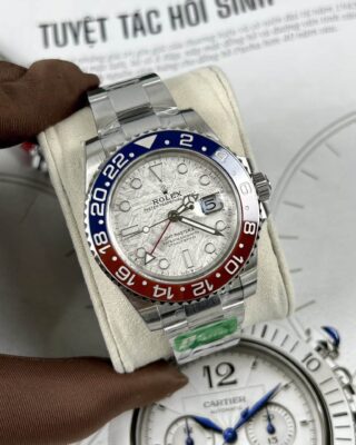 Superclone GMT-Master II Meteorite Dial 126719BLRO "Superman" Oyster Angle Detail