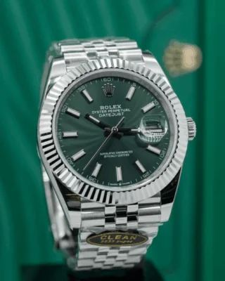 Datejust Mint Green Dial fluted Bezel Jubilee Bracelet
