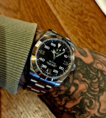 Replica Rolex Air-King Black Dial 126900 photo review