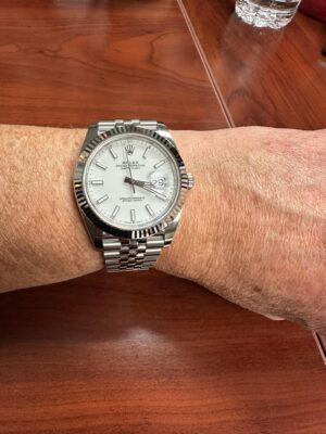 Replica Rolex Datejust White Dial 126334 Jubilee Flutted 41 mm photo review