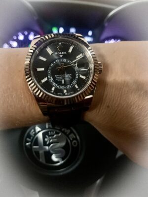 Superclone Sky-Dweller Intense white Dial 336938 Angle Detail