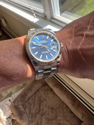 Replica Rolex Datejust Blue Dial 126334 Oyster 41 mm photo review