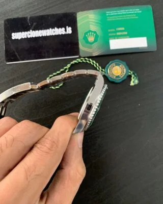 Superclone Submariner Black Dial 126610LV "Starbucks" Perspective View