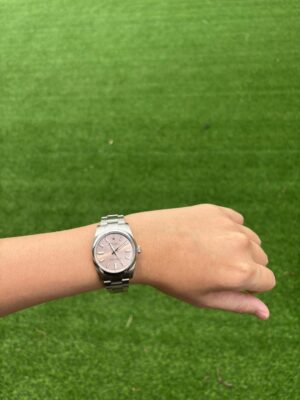 Replica Rolex Oyster Perpetual Lady Pink Dial 124200 34 mm photo review