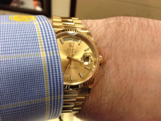 Replica Rolex Day-Date II Champagne Dial 228238 40 mm photo review