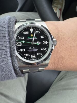 Replica Rolex Air-King Black Dial 126900 photo review