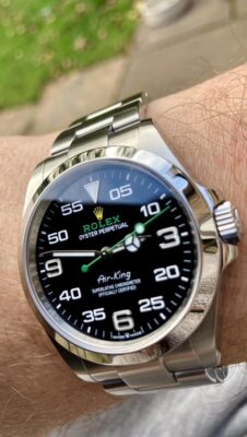 Replica Rolex Air-King Black Dial 126900 photo review