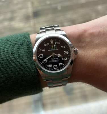 Replica Rolex Air-King Black Dial 126900 photo review