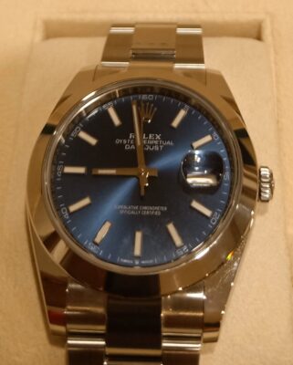 Replica Rolex Datejust Blue Dial 126334 Oyster 41 mm photo review