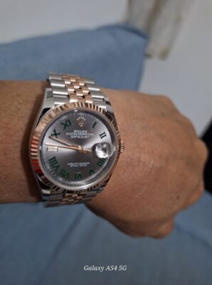 Rolex Datejust Rhodium Dial 126333 "Wimbledon" Flutted/Jubilee 41 mm photo review