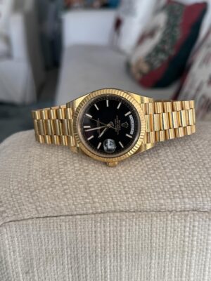 Replica Rolex Day-Date Black Dial 18038 36 mm photo review
