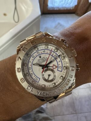 Replica Rolex Yacht-Master White Dial 116689 photo review