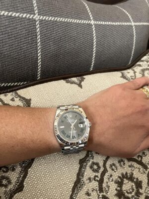 Rolex Datejust Rhodium Dial 126334 "Wimbledon" Flutted/Jubilee 41 mm photo review