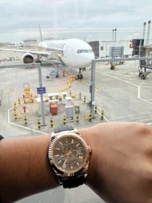 Replica Rolex Sky-Dweller Black Dial 326235 photo review