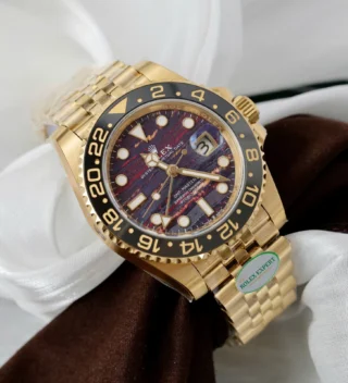Superclone GMT-Master II 126718GRNR Tiger Iron Dial Design Element
