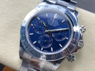 Superclone Daytona 126509 Bright Blue Dial Close-Up Focus