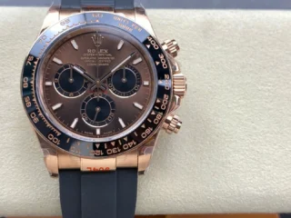 Superclone Daytona 126515LN Bright Chocolate Dial Close-Up Focus