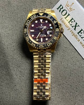 Superclone GMT-Master II 126718GRNR Tiger Iron Dial Perspective View
