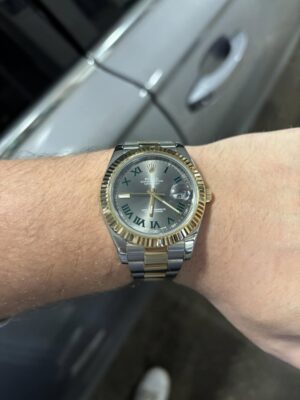 Replica Rolex Datejust II Rhodium Dial 126333 "Wimbledon" Two-Tone Oyster 41 mm photo review