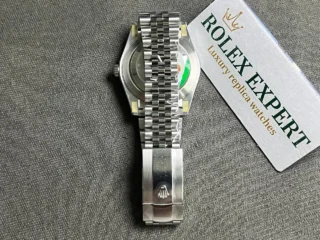 Superclone Datejust Green Dial 126334 Jubilee Angle Detail