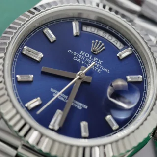 Day-Date Blue Fluted Bezel Presidential Bracelet