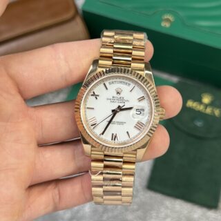 Alternative view of Superclone Rolex Day-Date White Dial 228238-0042 40 mm