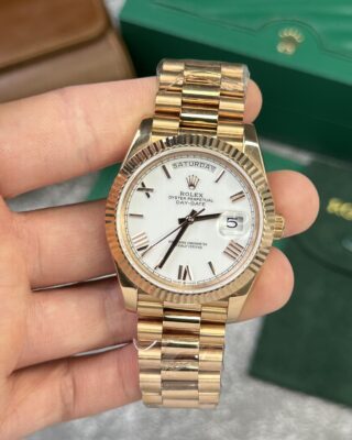 Alternative view of Superclone Rolex Day-Date White Dial 228238-0042 40 mm