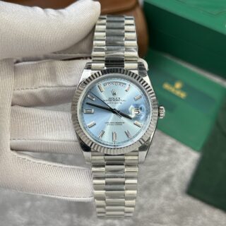 Alternative view of Superclone Rolex Day-Date Ice Blue Diamond Dial 228236-0006 40 mm
