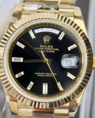 Superclone Rolex Day-Date Bright Black Diamond Dial 228238-0004 40 mm - Image 4